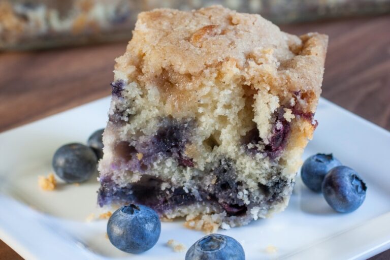 Blueberry Rhubarb Coffee Cake